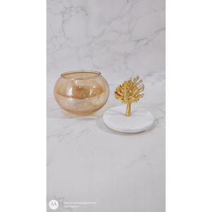 Elegante tarro de almacenamiento de cera para velas con diseño de hoja de aluminio superior perfecto para la decoración del hogar y la boda - Product Image 4