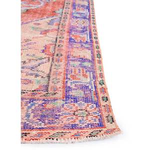 Tapis en laine noués à la main de grande taille, style vintage, motif médaillon rouge et orange, pour salon ou couloir - Pae-2689 - Product Image 4