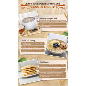 INature Market Boisson instantanée végétale en poudre au lait de tigre, rye et avoine, faible en sucre, ingrédients entièrement naturels, en conserve - Product Image 5