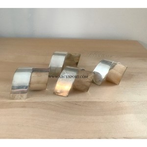 Anillos de Servilleta de Metal con Acabado en Color Plata Antigua, Calidad Premium para Decoración de Mesa de Comedor en el Hogar y Bodas, Diseño de Hoja - Product Image 2