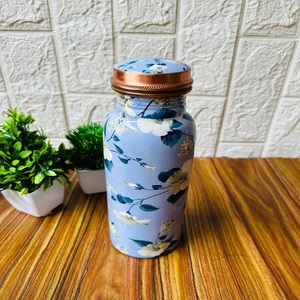 Botella de agua de cobre para una vida saludable, botella de agua de cobre promocional Diwali con logotipo - Product Image 6