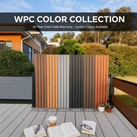 WPC-groefpaneel voor schutting, wand, achtertuin, binnenplaats, villa, privacy en decoratie