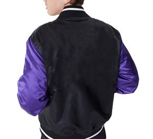 Veste universitaire en satin de haute qualité pour hommes, bombardier de baseball à la mode décontractée avec broderie, grande taille pour l'hiver - Product Image 6