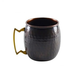 Tasse de mule de Moscou en cuivre pur martelé fabriquée en Inde quantité en vrac de haute qualité Vintage moderne exportation utilisation maison hôtel Restaurant - Product Image 5