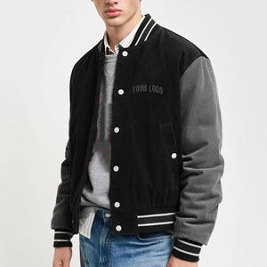 Veste bomber universitaire en cuir avec broderie en chenille personnalisée, streetwear unisexe pour homme, écologique, polaire d'hiver - Product Image 1