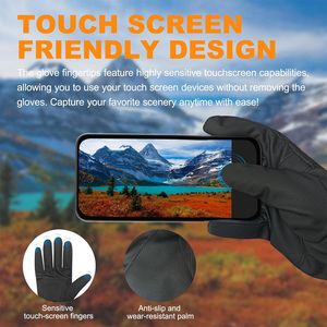 Guantes de invierno aislados con función táctil Carcasa a prueba de viento Palma antideslizante Muñeca ajustable y opciones de logotipo personalizado - Product Image 5