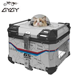 Maleta de Viaje para Mascotas de Aleación de <span class=keywords><strong>Aluminio</strong></span> de Alta Calidad, 65L, Maleta Superior para Motocicleta, Caja Trasera para Perros y Gatos - Product Image 1
