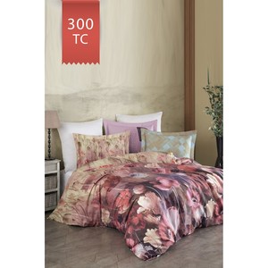 Varol Royal Luxury Floral Satin Duvet Cover Set 300TC <b>Double</b> Duvet Cover King Size for Families-MRABLE - Product Image 3