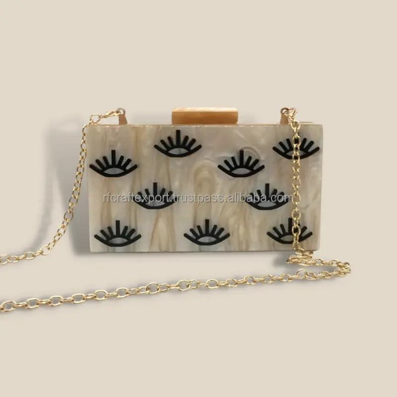 Fancy Design Resin Women Vintage Purse For Wedding Partyware Anniversary High Quality Evening Clutch from India by RF Crafts