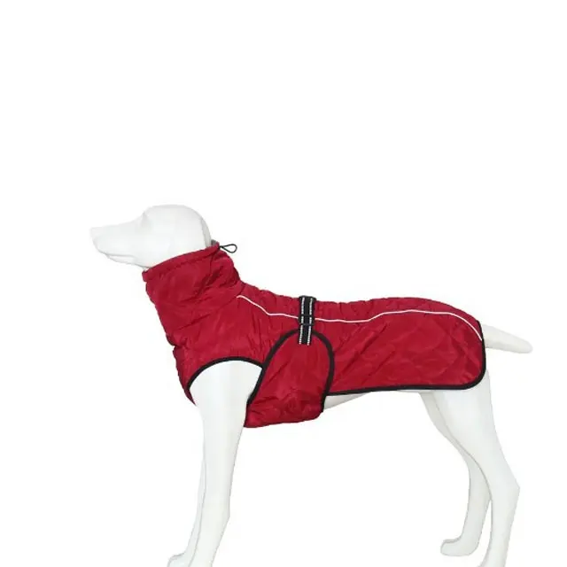 Venta al por mayor de chaqueta ecológica para perros al aire libre ropa de invierno para cachorros con impermeable y cuello características