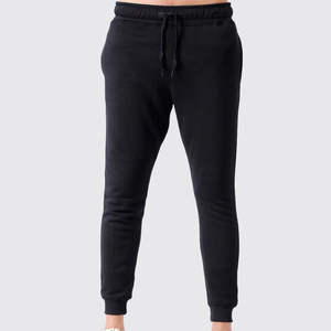 ชุดวอร์มมีฮู้ดสีดำล้วนสำหรับผู้ชายและผู้หญิงชุดวอร์มขนแกะแบบสวมหัวมีฮู้ด2ชิ้นสำหรับชุดกีฬา - Product Image 4