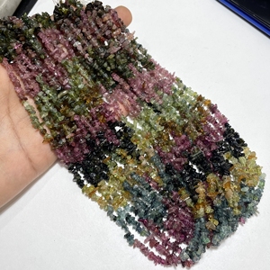 Cuentas de piedra Heishi multicolor ASP GEMS de alta calidad, cuentas de Chip multiturmalina Natural, 6-8MM, hebra larga de 34 pulgadas, venta al por mayor - Product Image 3