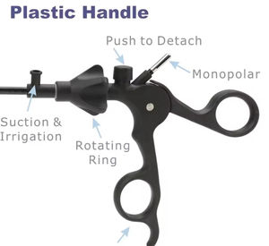 Instrumentos quirúrgicos laparoscópicos reutilizables de alta calidad, pinzas de Cirugía de laparoscopia médica pinzas tijeras 3mm/5mm - Product Image 2
