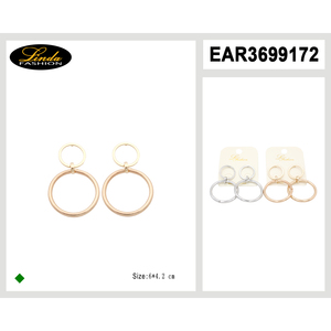 Pendientes colgantes de aleación chapados en plata de Linda Fashion, pendientes triangulares con piedras para mujer, 120 - Product Image 3