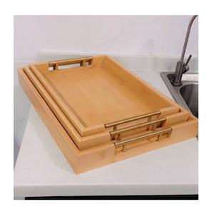 Plateau de service en bois Design traditionnel Multifonctionnel Résistant à la chaleur Utilisé à la maison Salle à manger Hôtel Restaurant - Product Image 1