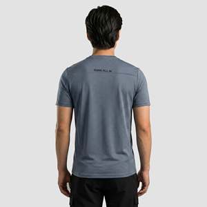 เสื้อยืด Dry-X 100% โพลีเอสเตอร์ PU สีเทา ทรงปกติ ผ้าถัก ดีไซน์เรียบง่าย พร้อมคุณสมบัติการบีบอัด พิมพ์ลายซิลค์สกรีน ลายเรียบ - Product Image 2