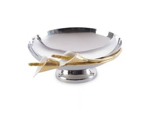 ถาดเสิร์ฟไม้ทรงกลมพร้อมขอบดีไซน์เนอร์สำหรับเสิร์ฟอาหารเคลือบด้วยผงสำเร็จรูป - Product Image 3