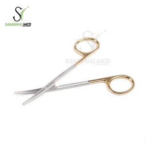 กรรไกร TC Gold Metzenbaum Fino แบบใช้มือ ได้รับการรับรองมาตรฐาน ISO13485 ขนาด 14.5 ซม. ปลายทู่ ตรง สำหรับเครื่องมือผ่าตัดที่ละเอียดอ่อน สำหรับศัลยกรรมตกแต่ง - Product Image 5