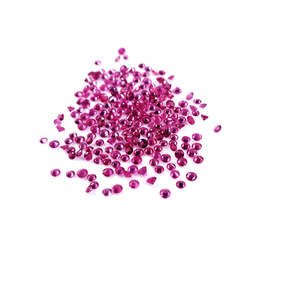 Natural Burma Untreated Ruby 1.5mm & 2mm Diamond Cut <b>Rounds</b> Loose Gemstone in Oval & <b>Cushion</b> Shape Certified by IGI 8mm Height - Product Image 3