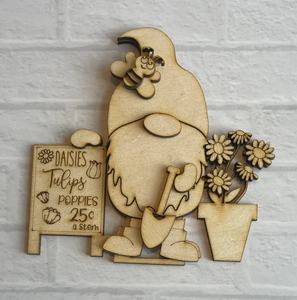 Juego de gnomos de Primavera de madera contrachapada DIY de 5 piezas, decoración religiosa para el hogar, caja de Navidad, artesanías de madera, bandeja escalonada y cajas de madera, carteles de pared - Product Image 5