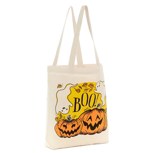 Reusable Canvas <b>Bag</b> for Trick or Treating Grocery Store Printed Your Logo - Product Image 2