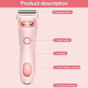 Depiladora Eléctrica Inalámbrica 2 en 1 para Mujer, Afeitadora de Doble Cuchilla para Uso en Seco y Húmedo, Resistente al Agua IPX7, para Piernas, Brazos, Axilas y Área del Bikini, Lavable - Product Image 5