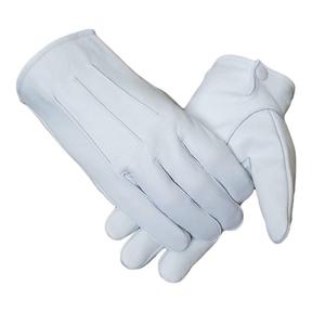 Venta superior personalizado bordado Masonic Regalia guantes de mano de cuero blanco Freemason Regalia guantes - Product Image 2