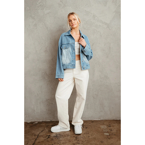 Chaqueta vaquera informal de alta calidad a la moda para mujer, chaqueta vaquera a la moda para mujer, precio al por mayor - Product Image 1