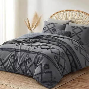 Housse de coussin en lin de coton naturel de luxe de haute qualité ensemble de literie d'approvisionnement d'usine avec quatre attaches d'angle certificat GOTS - Product Image 6