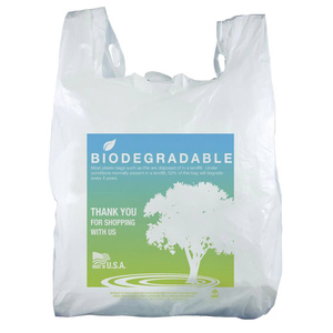 Bolsas de plástico biodegradables personalizadas para camisetas Bolsas de plástico ecológicas a granel al por mayor - Product Image 4
