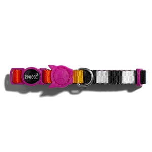 Prism <b>Pet</b> <b>Collar</b> for Dogs Modern Striped Design Breakaway Classic Western Nylon Polyester Solid Striped for Day Night Use - Product Image 1