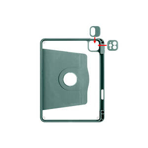 Étui Netzy 2025 M3 pour iPad Air 11, bleu marine, en cuir PU, avec compartiment pour stylet thermique et support rotatif, compatible Kindle Pro - Product Image 3