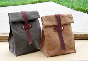 Classic Genuine Leather Canvas Eco-Friendly Portable Insulated Reusable Lunch Carrier for Work and School LCLB-0026 - Product Image 4
