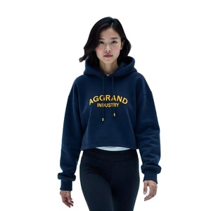 Muestra gratis de sudaderas con capucha para mujer Sudadera recortada Diseño Sudadera con capucha Sudaderas suaves de lana de marca para mujer - Product Image 4