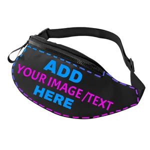 Custom Fanny Pack for Women Men Personalized Adjustable Waist Belt Bags for Travel Running Cycling
