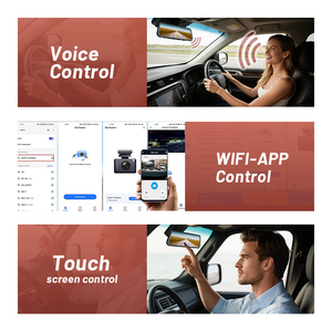 New Dashcam 10 inch màn hình cảm ứng xe hộp đen ống kính kép ô tô Video Recorder 4k Dash Cam gương chiếu hậu xe máy ảnh - Product Image 6