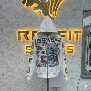 เสื้อฮู้ดซิปผ้าฝ้ายคุณภาพสูง 100% สำหรับฤดูหนาว พิมพ์ลาย ผลิตจากโรงงาน ราคาถูก เสื้อฮู้ดแบบ unisex - Product Image 6