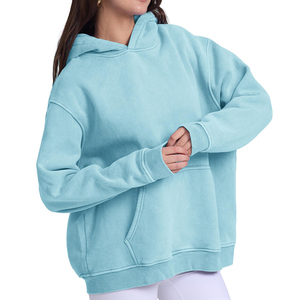 Nuevo estilo Sudaderas con capucha para mujer Buena calidad Diseño personalizado Basics Algodón Mezclado Comfort Fit Sudaderas con capucha para mujer - Product Image 3