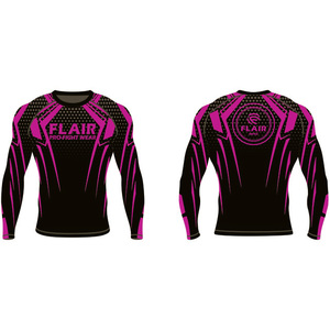 เสื้อรัดกล้ามเนื้อแขนยาว MMA ผ้าสแปนเด็กซ์/โพลีเอสเตอร์ ทนทาน ป้องกันรังสียูวี เป็นมิตรกับสิ่งแวดล้อม ต้านเชื้อแบคทีเรีย แห้งเร็ว - Product Image 3