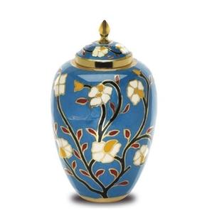 Urnes funéraires bleues pour adultes, grandes urnes de jardin pour cendres d'êtres chers, taille 10,5 po et 220 Cu. in - Product Image 1