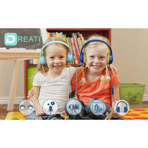 Écouteurs et casques filaires avec limiteur de volume 85/94db, microphone intégré, écouteurs supra-auriculaires pour garçons et filles, fonction de partage audio - Product Image 1