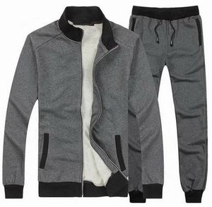 Ropa deportiva informal personalizada Color sólido Puff estampado Sudadera con capucha de dos piezas Conjuntos de pantalones de chándal Chándales de invierno de moda - Product Image 6