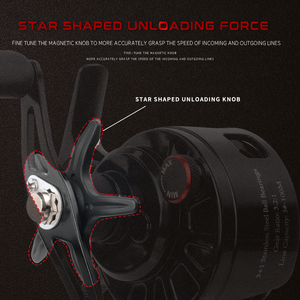 高强度铝冰钓卷轴3 + 1BB黄铜齿轮平滑线释放<span class=keywords><strong>3.2</strong></span>:1轻质冰钓卷轴 - Product Image 3