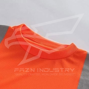 Ropa de trabajo de seguridad hecha a medida Camiseta de seguridad de alta visibilidad para hombres Camisetas de manga corta de trabajo reflectante para hombres - Product Image 4