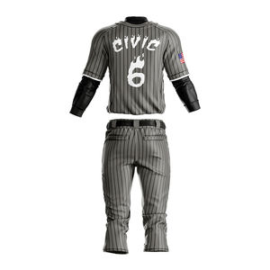 Uniformes de baseball et de softball respirants de qualité supérieure personnalisés 2025 avec impression personnalisée, vêtements de sport en polyester/coton - Product Image 3