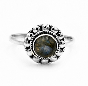 Anillos de piedras preciosas para mujer Anillos de Plata de Ley 925 Anillo de labradorita natural Joyería de calidad superior - Product Image 1