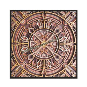 Panneau de décoration murale en bois gravé multicouche à motif scénique moderne de vente chaude pour hôtel ou décoration intérieure - Product Image 5