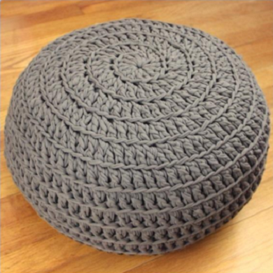 Manufacturer Direct Style Bean Bag Round Pouffe Knit Handmade Pouf for Home Hotel Seating Soft Foot Stool Woven Pouf Ottoman