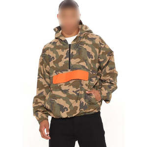 Veste coupe-vent à capuche imperméable pour homme professionnelle avec protection anti-UV Logo avant Coupe ample Service OEM pour les marques - Product Image 3