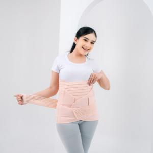Ceinture de maternité 3-en-1 ajustable indonésienne de qualité supérieure, bande abdominale post-partum, ceinture pelvienne, enveloppement élastique en coton et sangle en caoutchouc lavable - Product Image 6